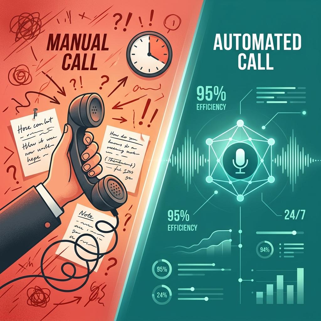 Manual call transitioning to automated AI agent